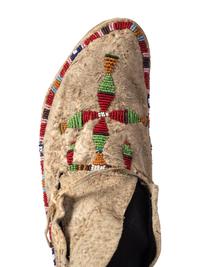 Northern Plains Beaded Hide Moccasins