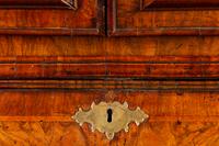 A George II Burl Walnut Slant-Front Secretary Bookcase