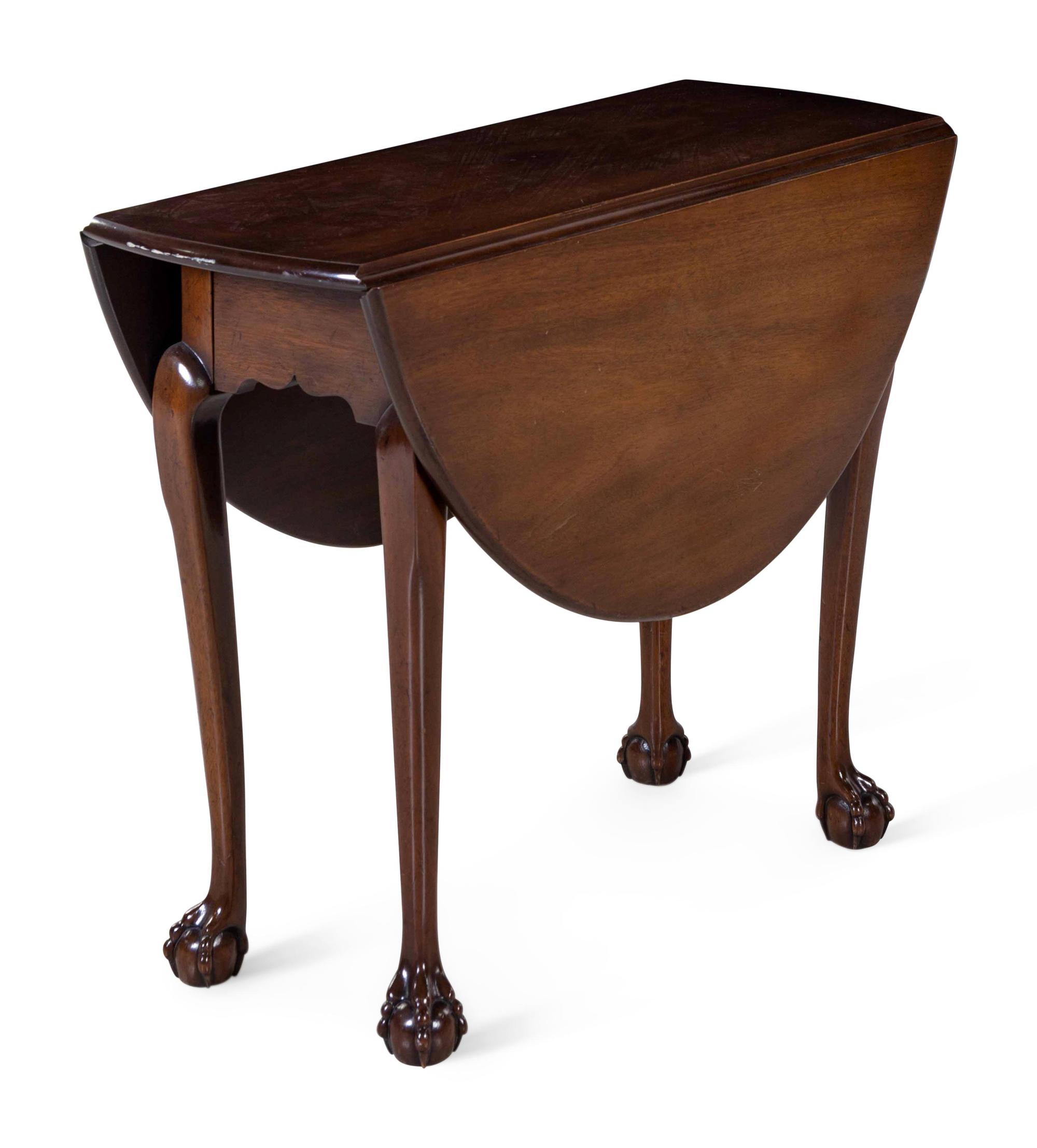 A Chippendale Style Mahogany Drop Leaf Table — BAKER