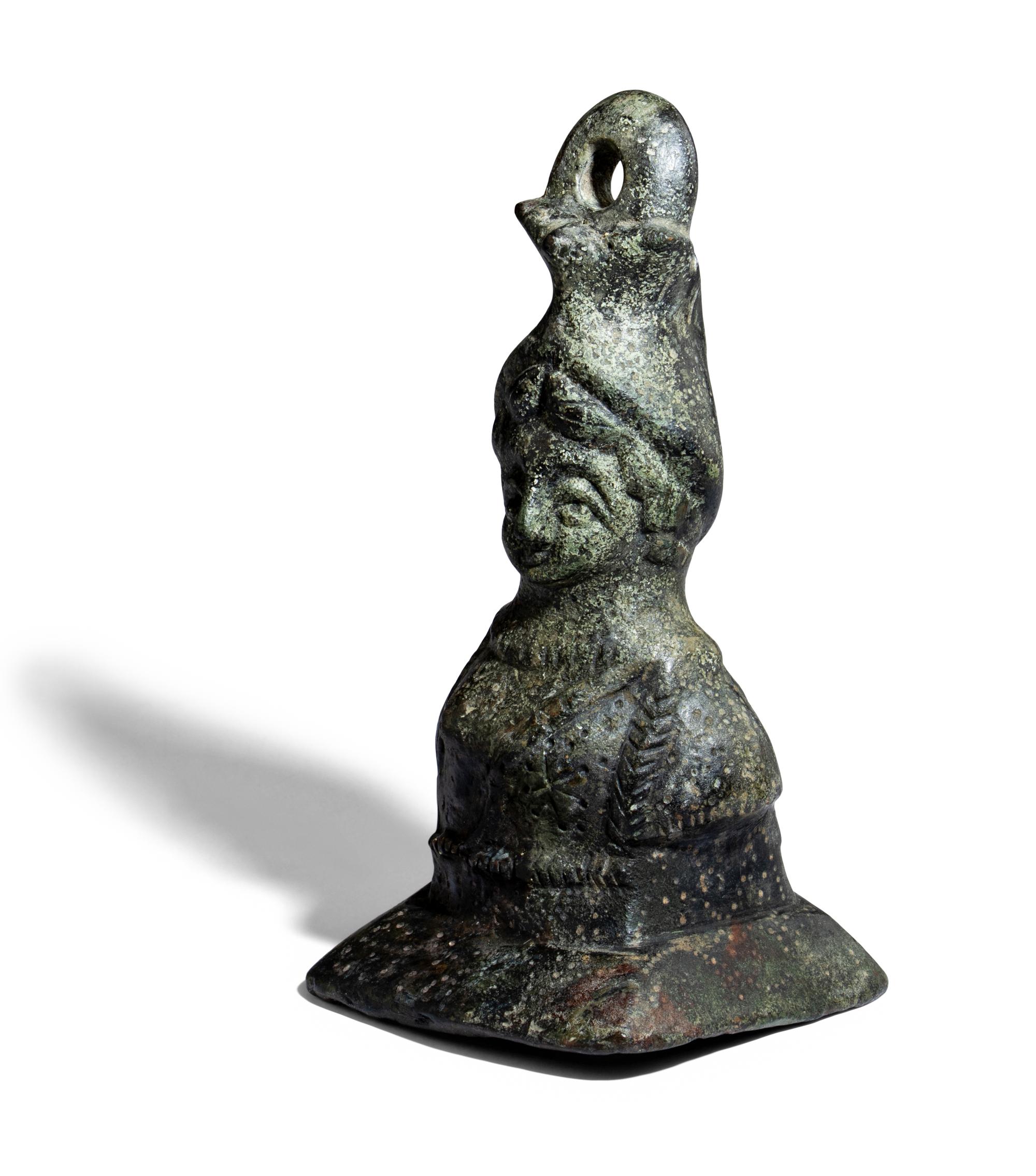 An Early Byzantine Bronze Bust Weight