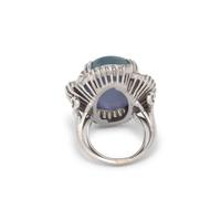 STAR SAPPHIRE AND DIAMOND RING