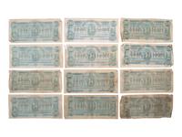 [CIVIL WAR] -- [CURRENCY]. A group of 21 Confederate notes, comprising: