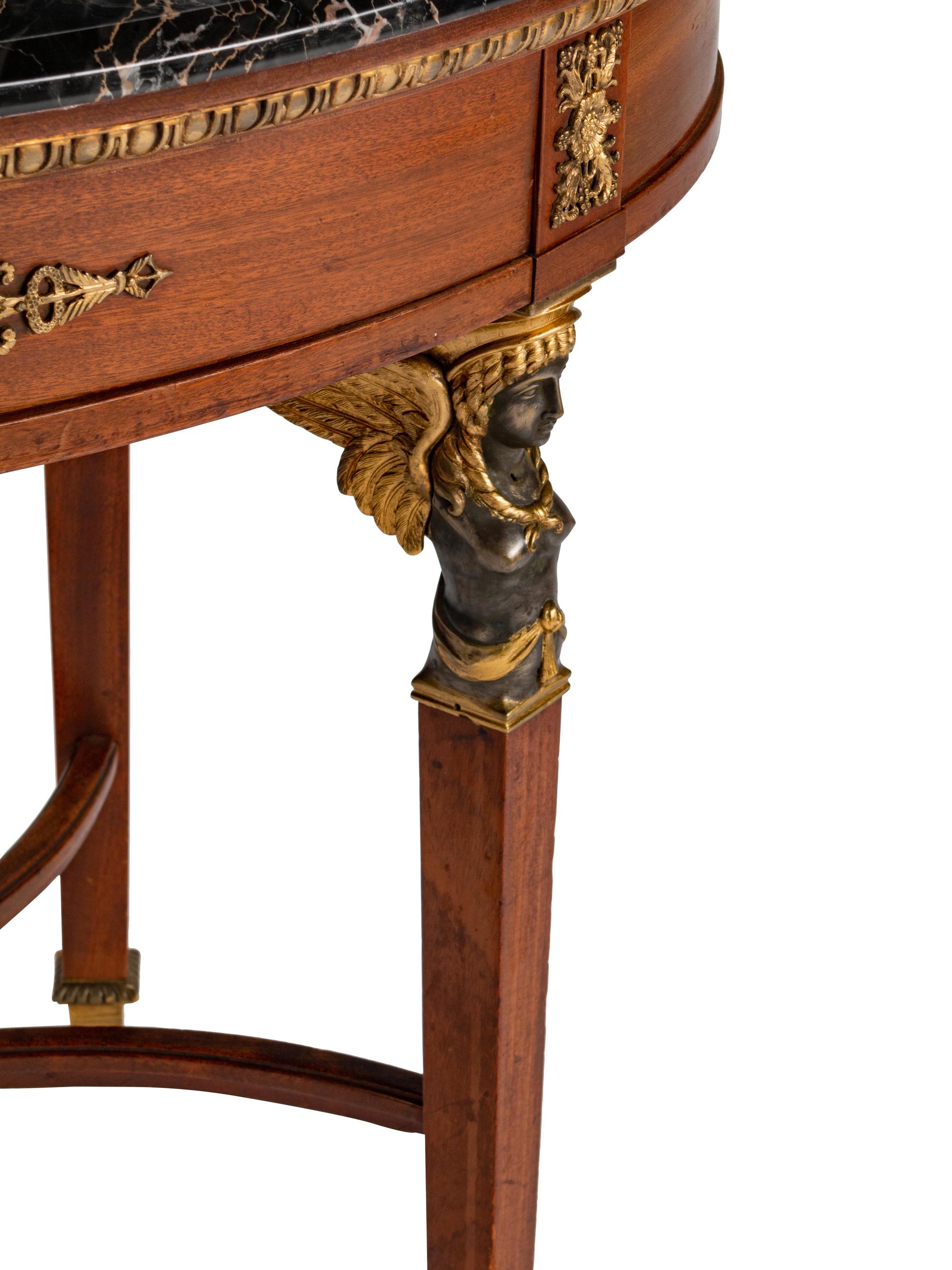 An Empire Style Bronze-Mounted Mahogany Oval Occasional Table — LATE 19TH/EARLY 20TH CENTURY