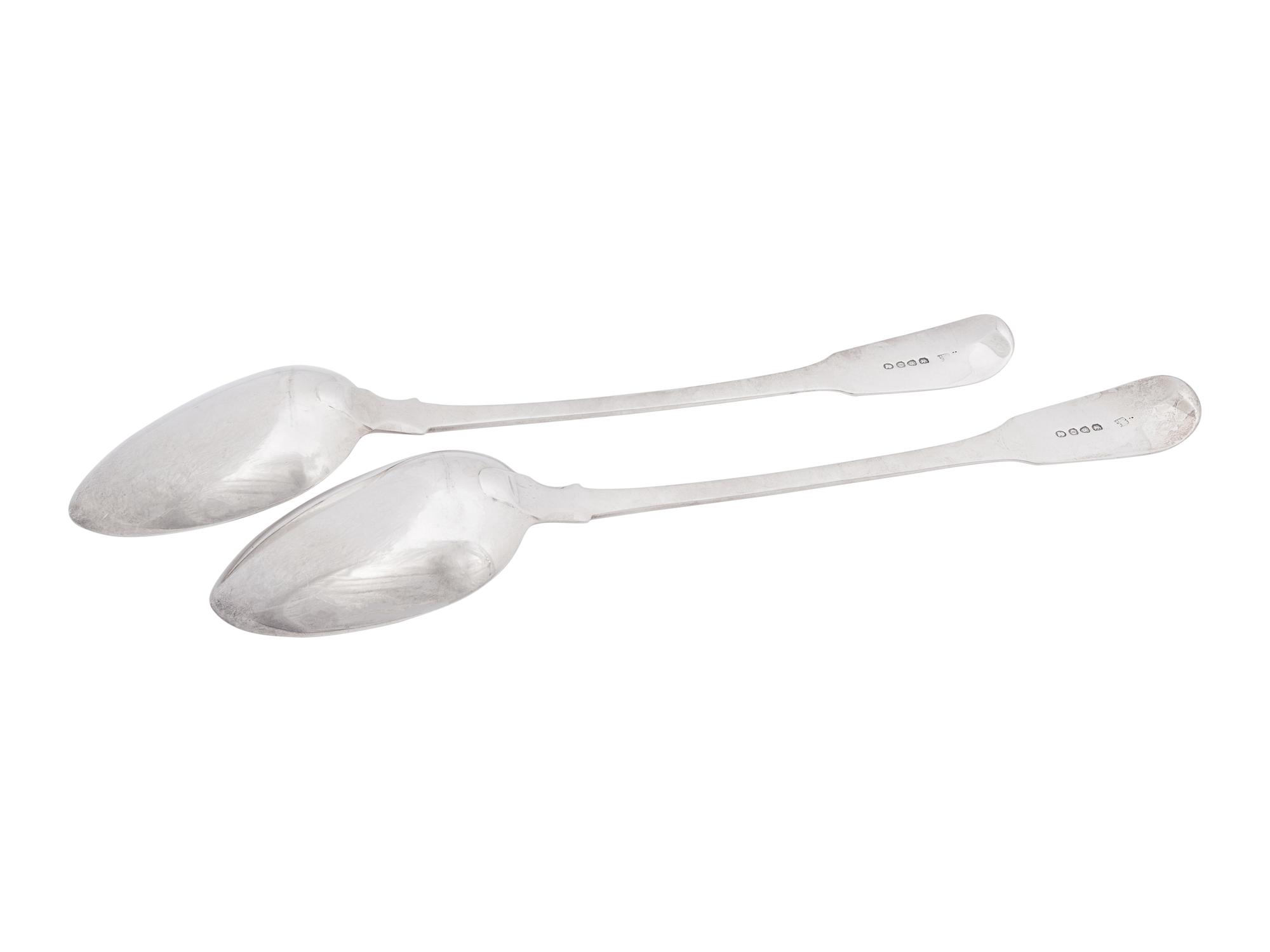 A Pair of George III Silver Serving Spoons