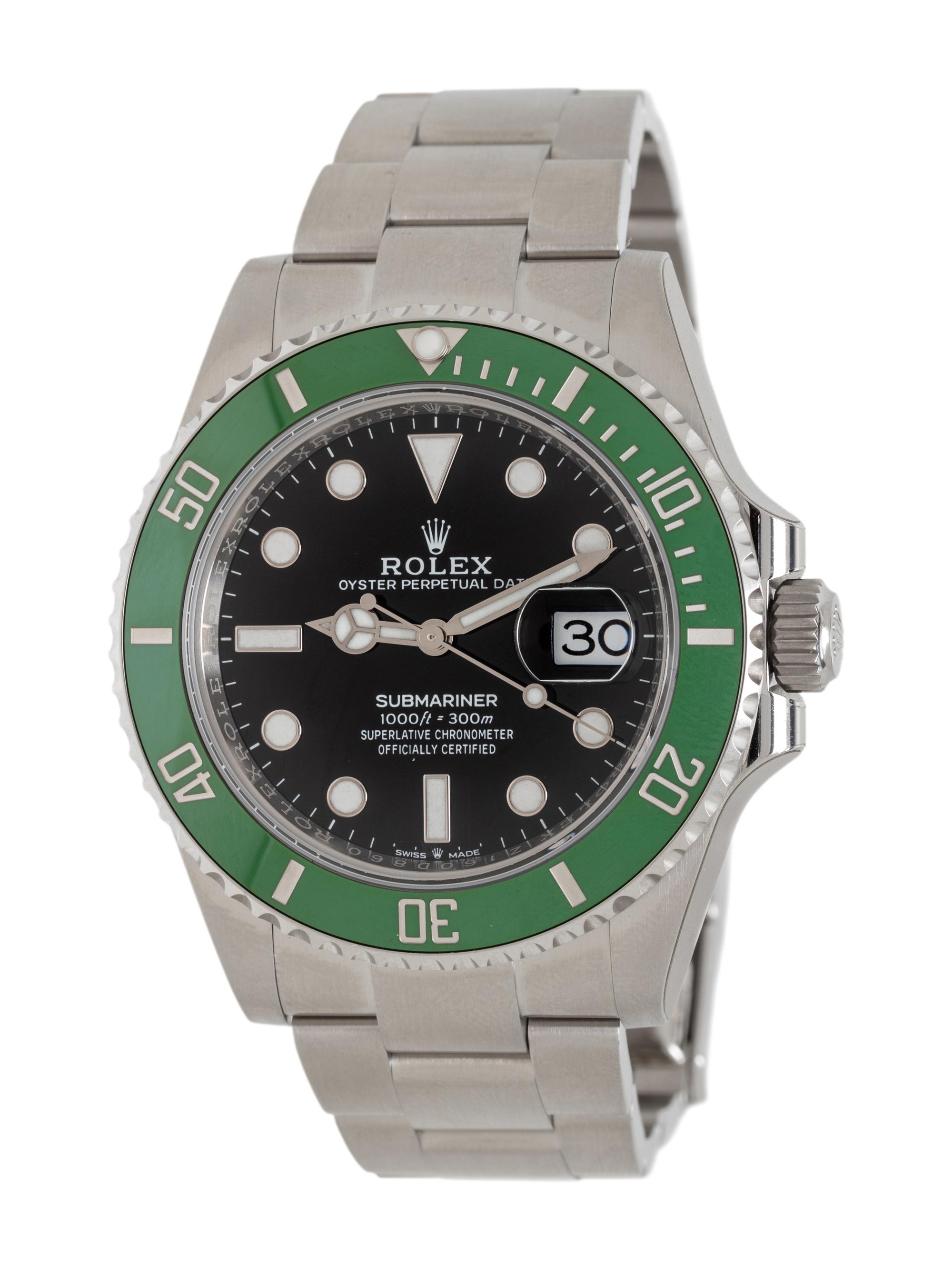 ROLEX, REF. 126610LV STAINLESS STEEL 'SUBMARINER' 'STARBUCKS' WATCH, BOX & PAPERS