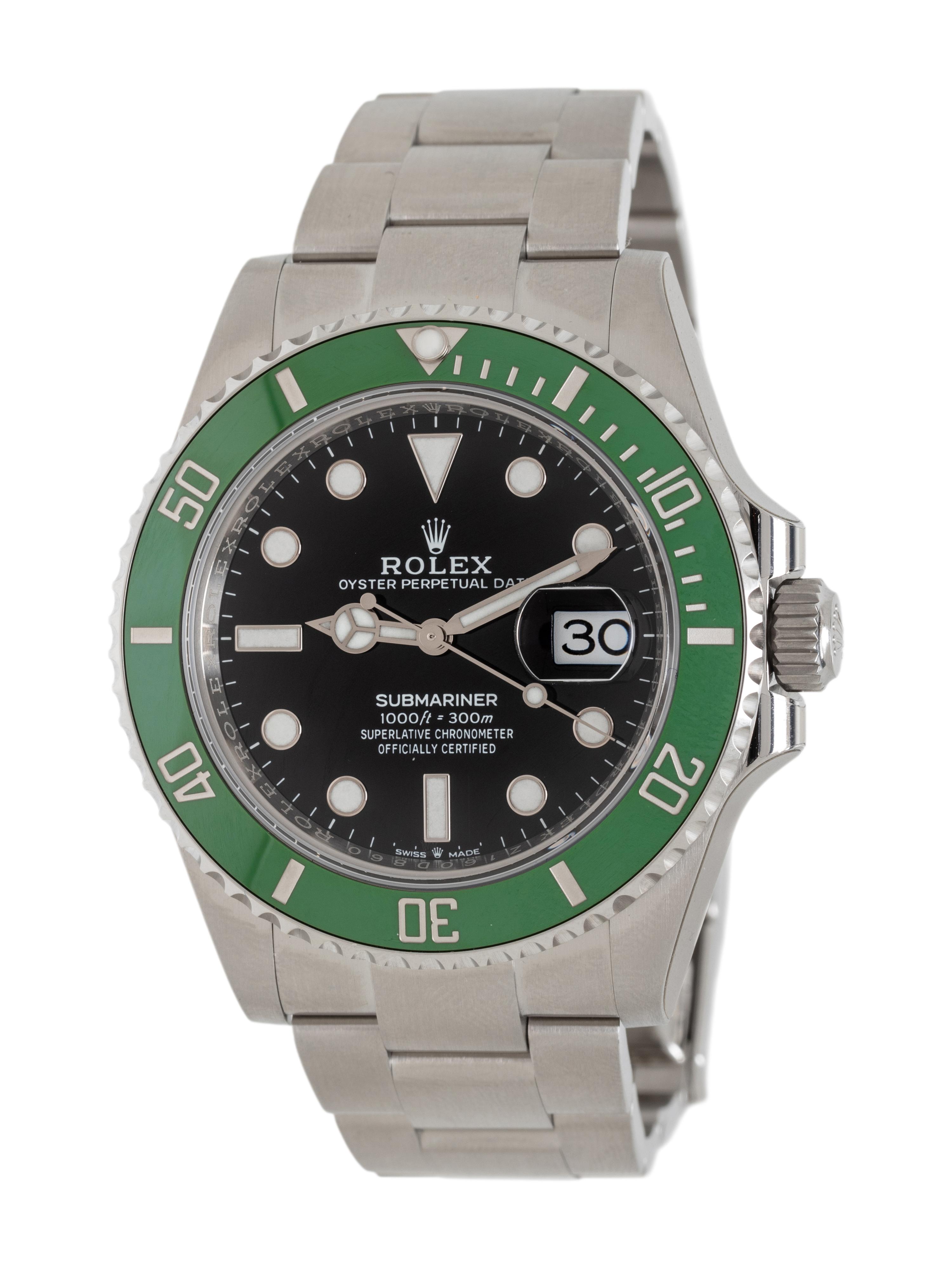 ROLEX, REF. 126610LV STAINLESS STEEL 'SUBMARINER' 'STARBUCKS' WATCH, BOX & PAPERS
