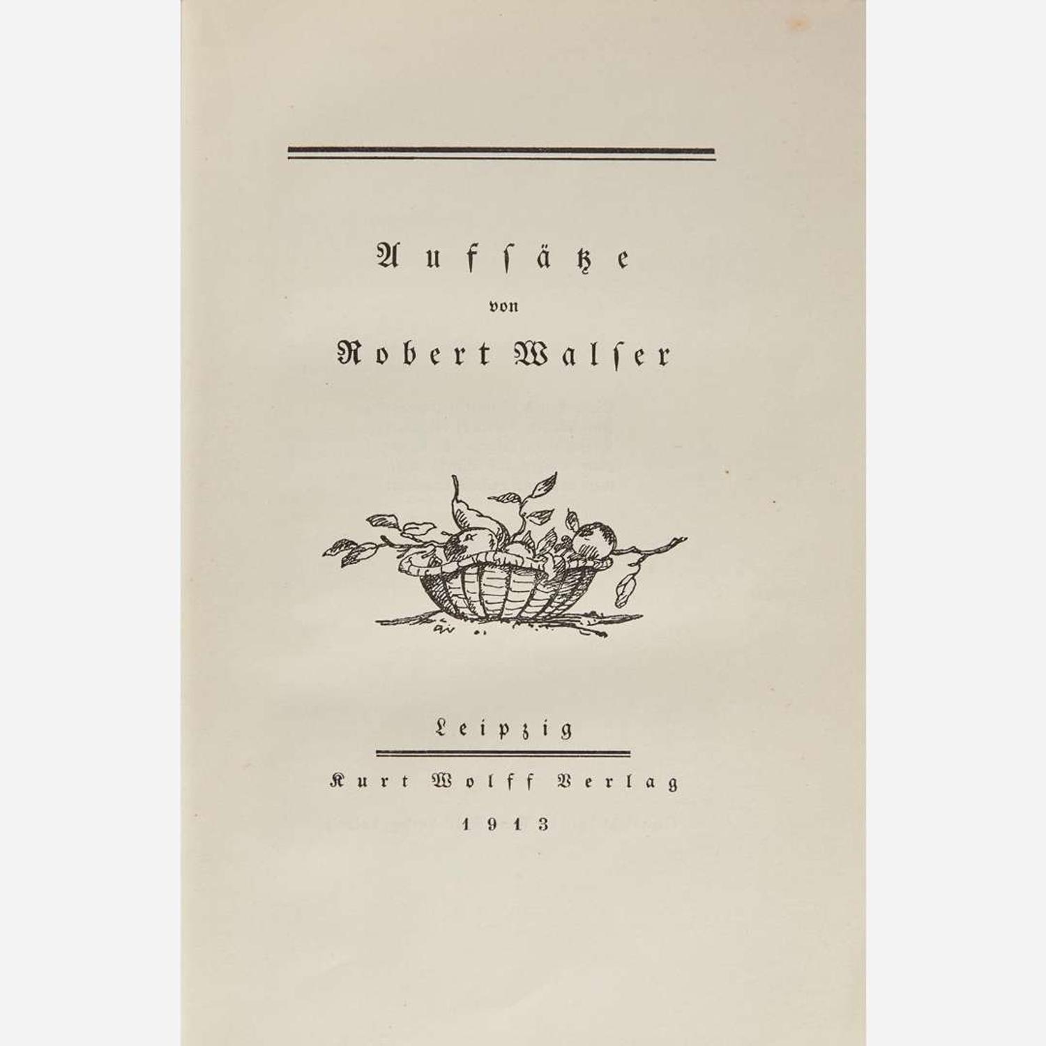 [Literature] Walser, Robert Group of 11 Titles