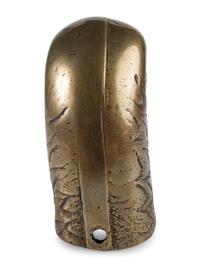 Pre-Civil War ornate brass eagle head saddle pommel.