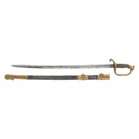 US Model 1852 Naval Officers Sword by Clauberg, Inscribed to Denny Hayes USN