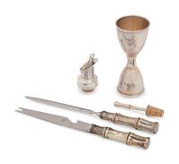 A Group of Four Tiffany & Co. Silver Bamboo Pattern Articles