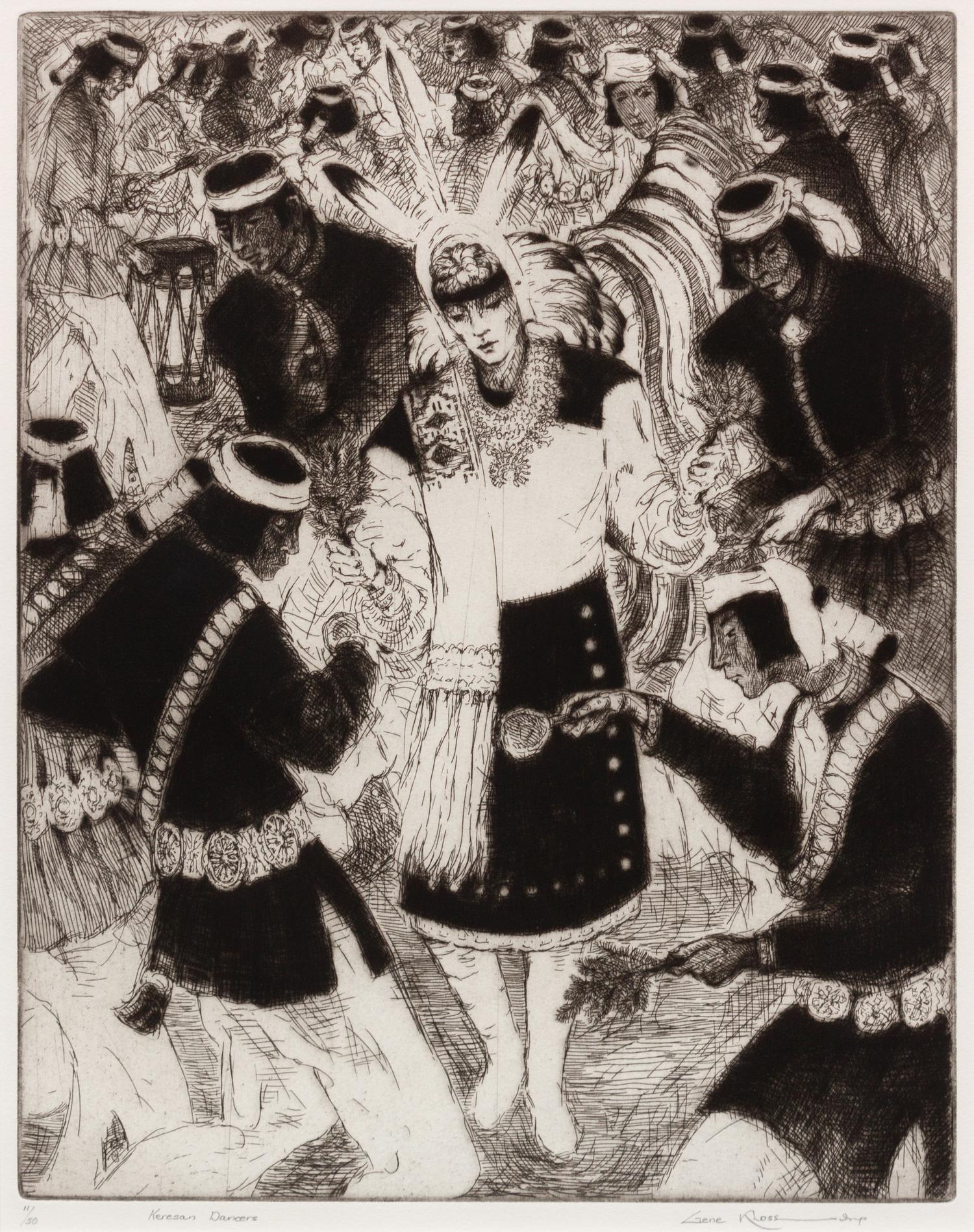 Two Works: Deer Dance, edition 46/75 and Keresan Dancers , edition 11/50