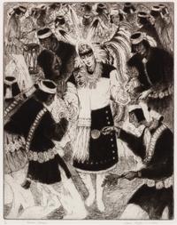 Two Works: Deer Dance, edition 46/75 and Keresan Dancers , edition 11/50
