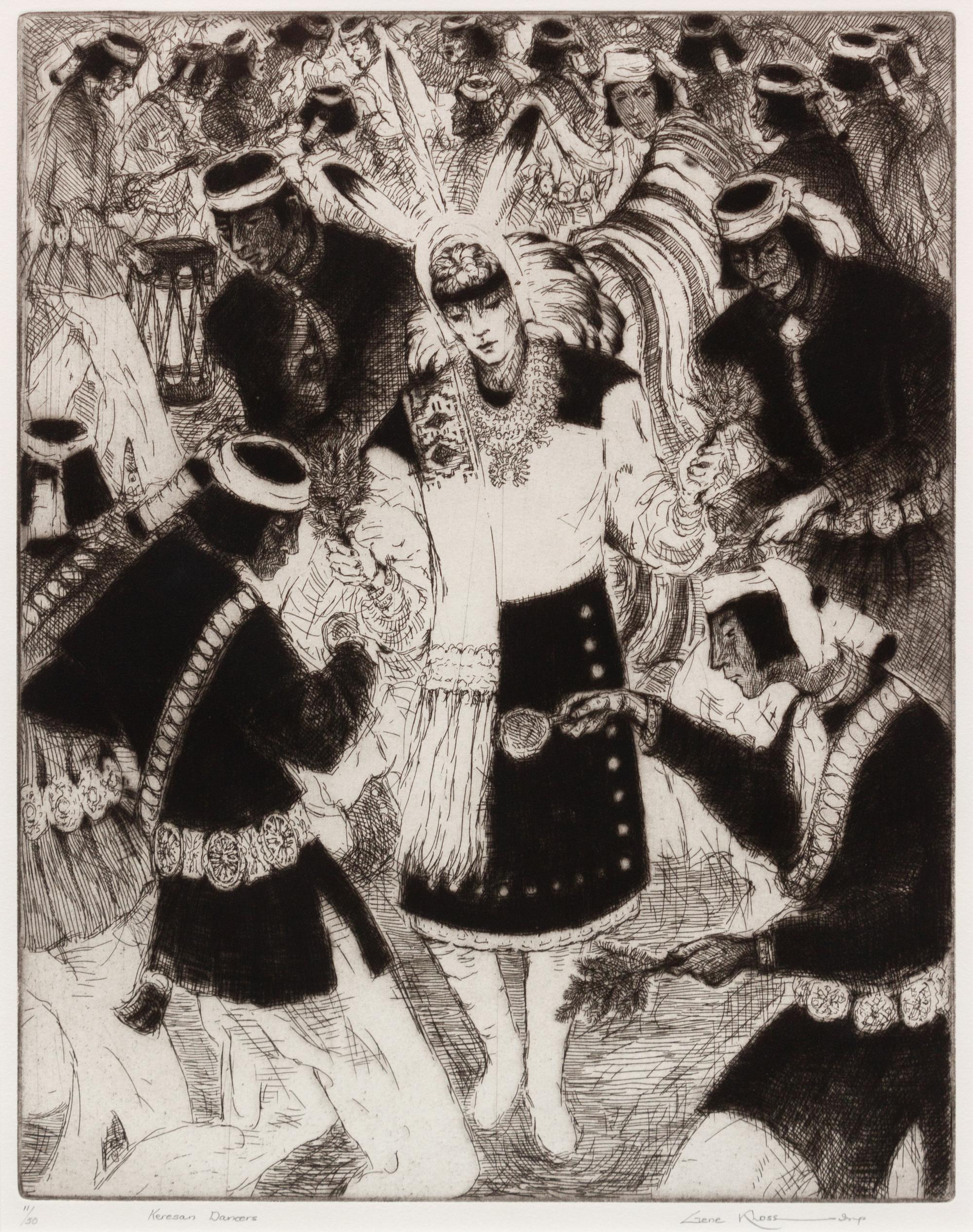 Two Works: Deer Dance, edition 46/75 and Keresan Dancers , edition 11/50