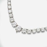 A Platinum and Diamond Rivière Necklace