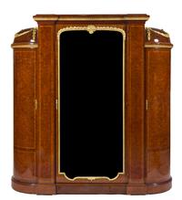A French Gilt Bronze Mounted Amboyna Armoire Height 87 x width 86 x depth 20 inches. — SIGNED DAVID FRERES, MARSEILLES, CIRCA 1900