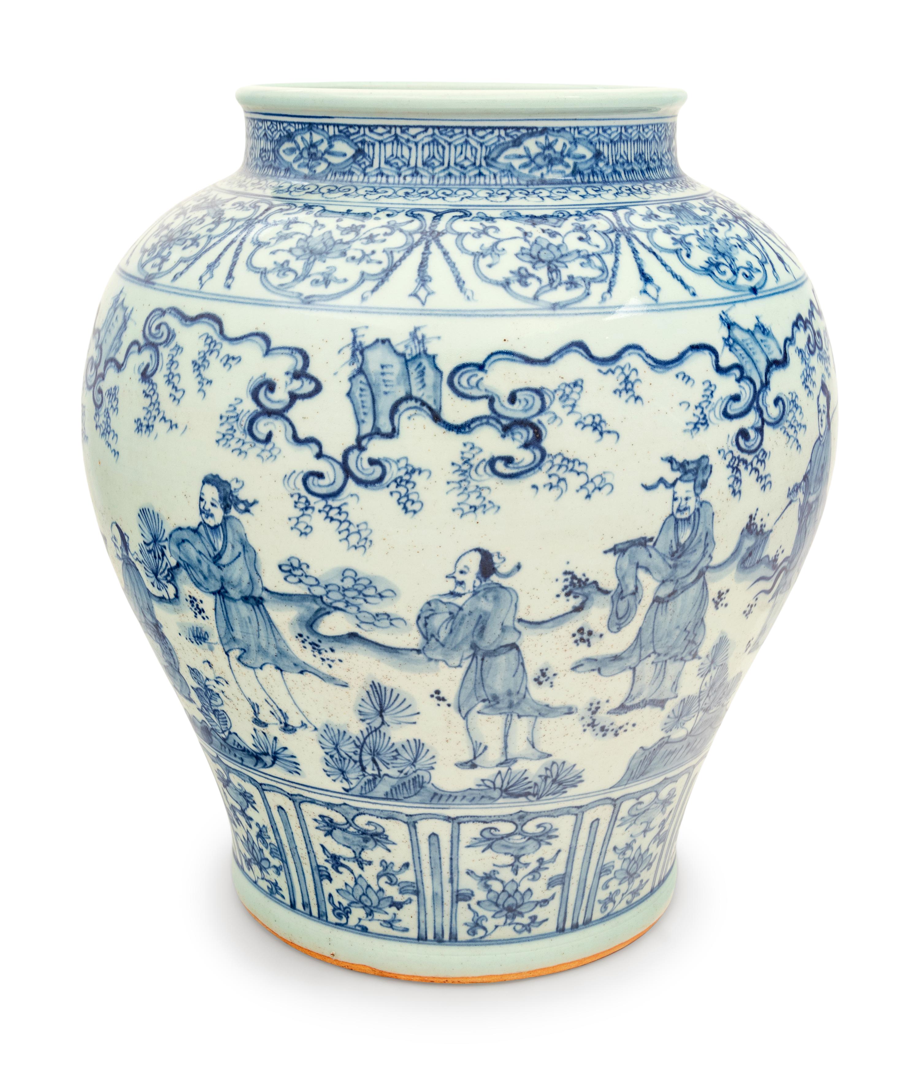 A Chinese Export Blue and White Porcelain Vase