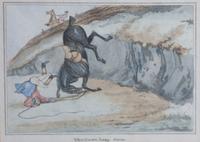 A Set of Four Fox Hunting Lithographs, , Doing the Down Leap, Doing It Furiously, The Down Leap Done, Doing the Thing well Giving Dribb