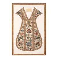 An English Silk and Metallic Thread Embroidered Chasuble