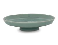 A Celadon Glazed Porcelain Ink Palette 乾隆款 粉青釉福祿萬代紋筆舔