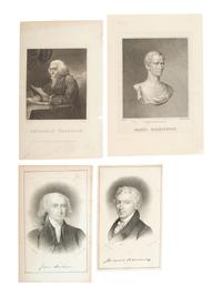 [AMERICANA]. A group of 21 engravings of founding fathers, presidents, and important American figures, comprising:
