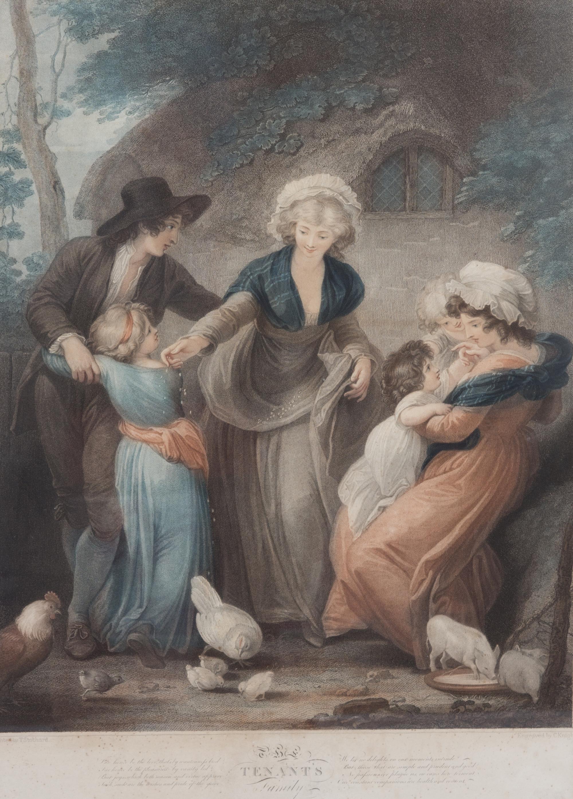 A Pair of Framed English Stipple Engravings 23 1/4 x 16 1/2 inches. — EARLY 19TH CENTURY