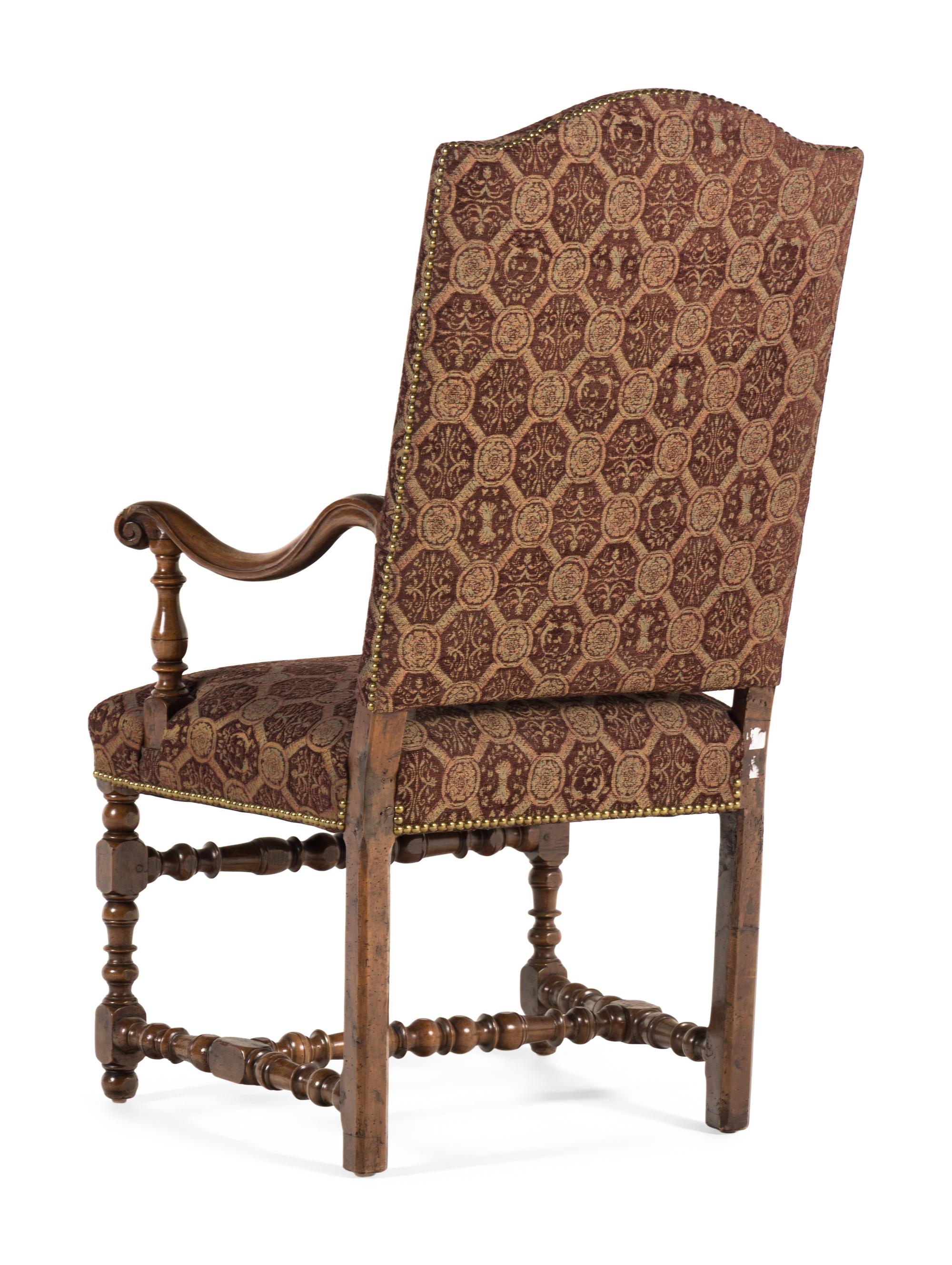 A Louis XIII Walnut Fauteuil