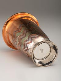 Mixed Metal Art Deco Vase