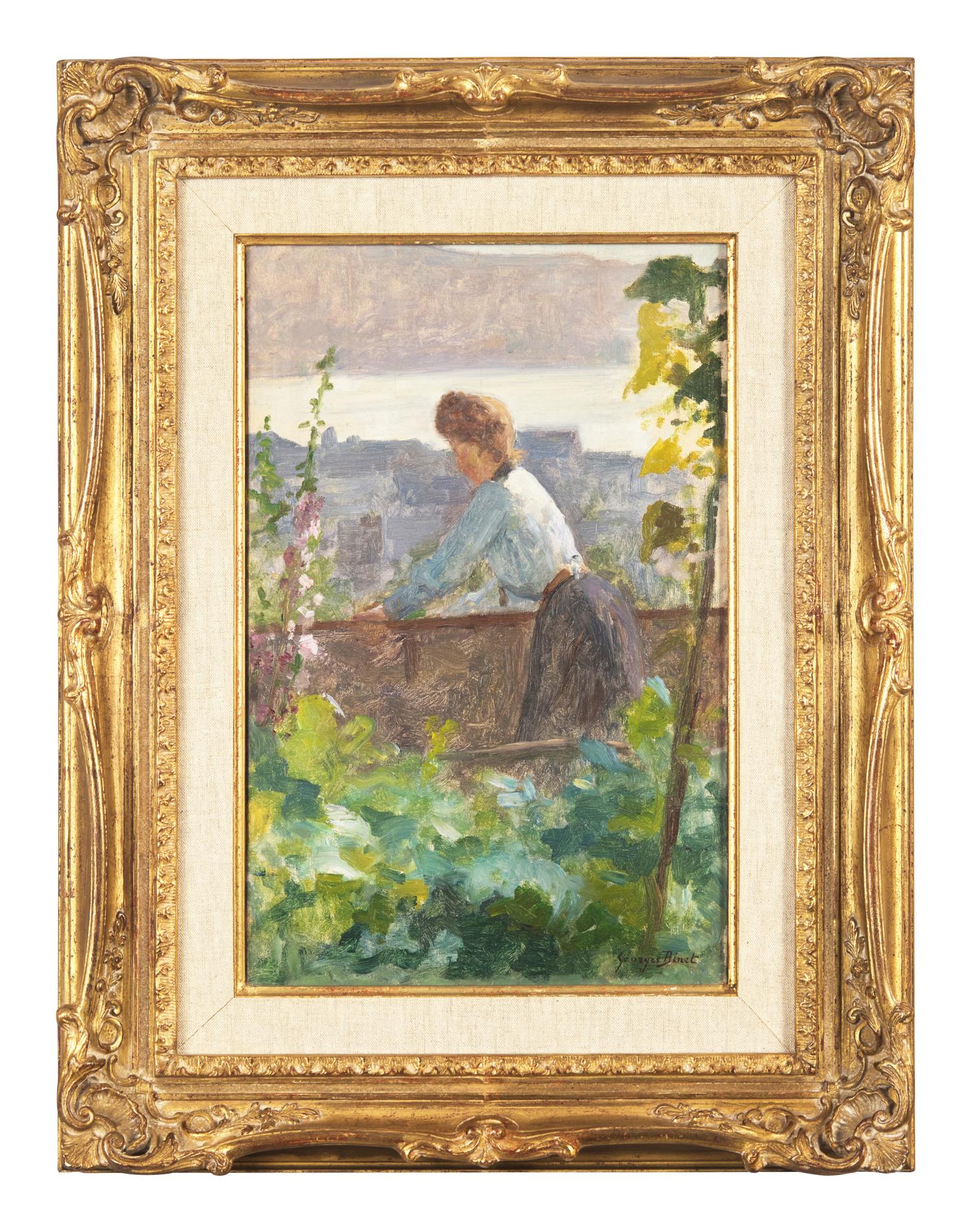 Lady at Garden Wall