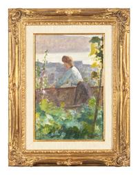 Lady at Garden Wall