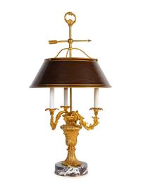 A Louis XV Style Gilt Bronze Bouilotte Lamp