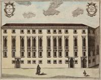 A Set of Nine Italian Hand-Colored Engravings Depicting Venetian Palaces