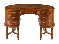 An Edwardian Painted Satinwood Desk