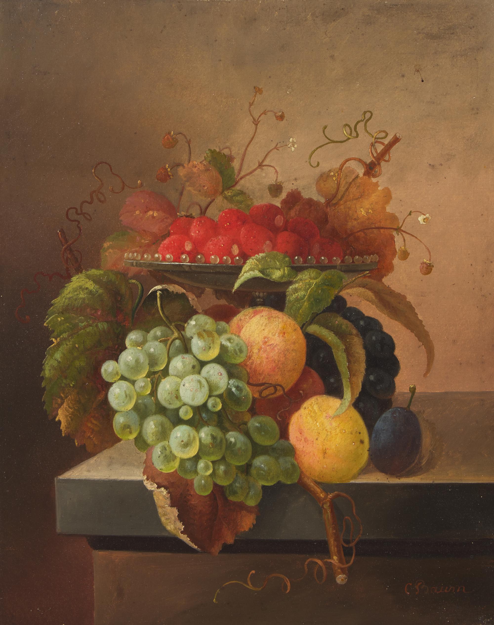 American School 19th Century, Still Life With Fruit
