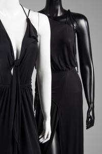 Three Stephen Burrows Pieces: Two Dresses and One Metal Mesh Top, 1970s