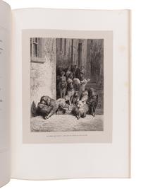 DORÉ, Gustave (1832-1883), illustrator -- FONTAINE, Jean de La (1621-1695). Fables de La Fontaine . Paris: L. Hachette et Cie, 1867.