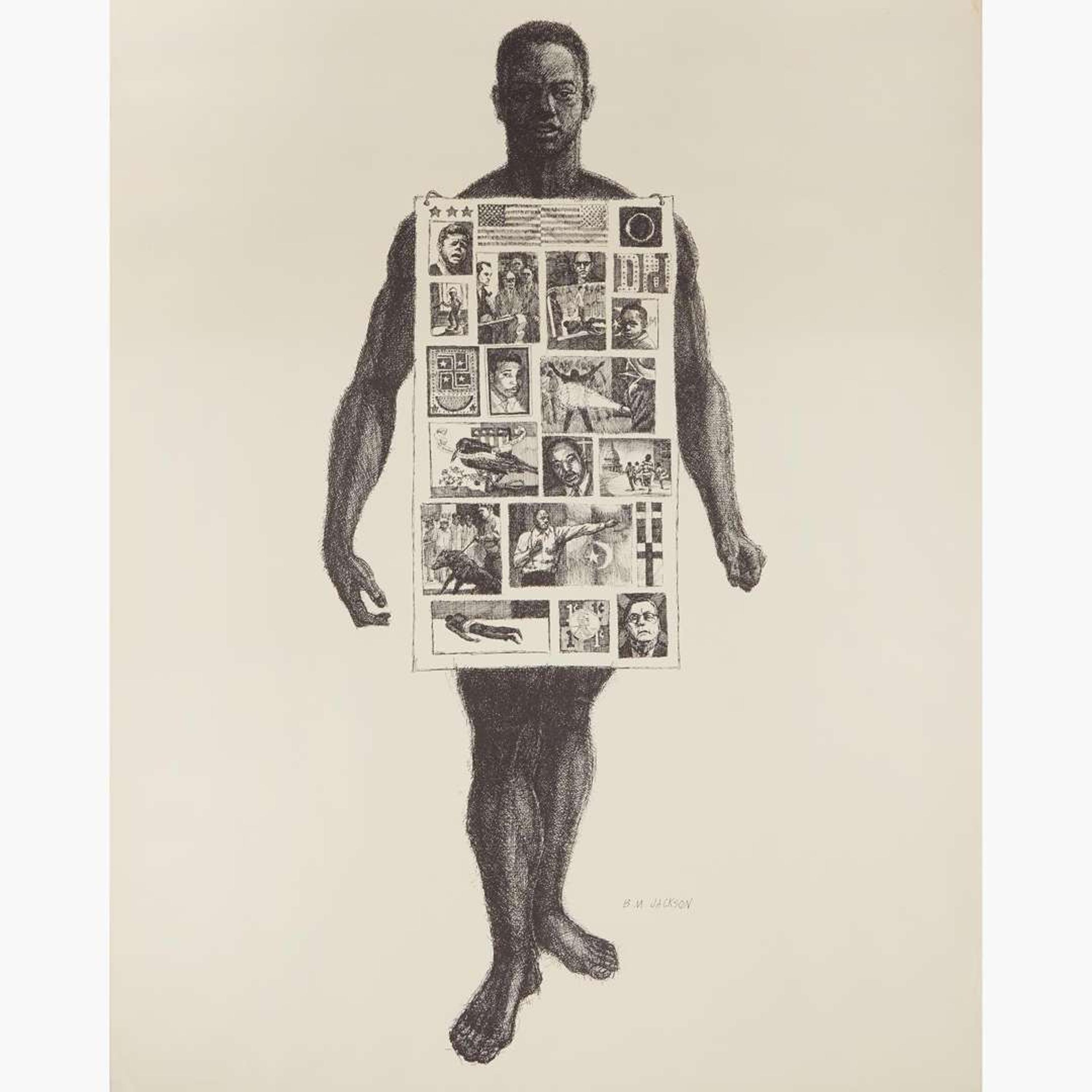 [Posters] Jackson, B(illy).M(orrow). Complete Set of 8 "Protest Drawing" Posters