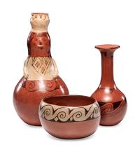 Pottery Vases and Bowl