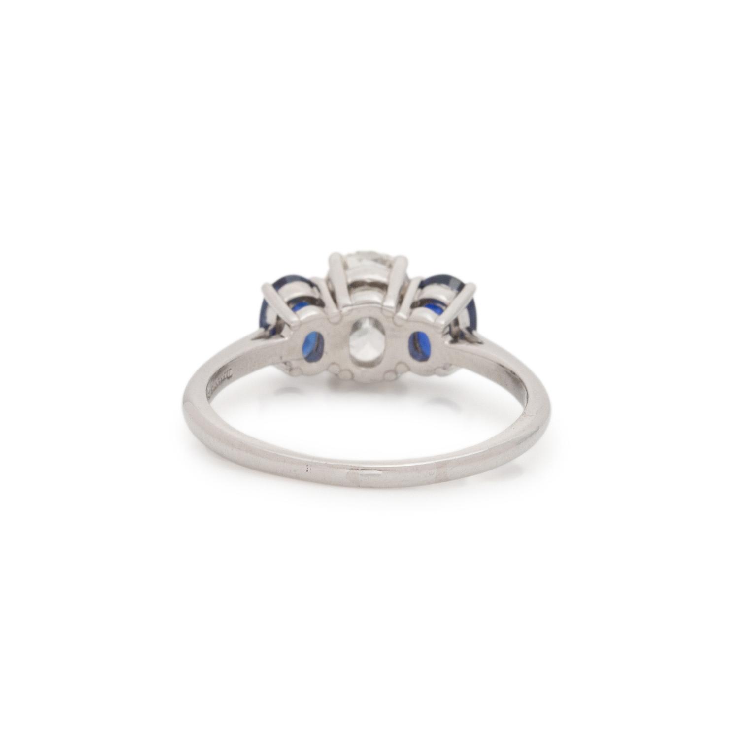 TIFFANY & CO., DIAMOND AND SAPPHIRE RING