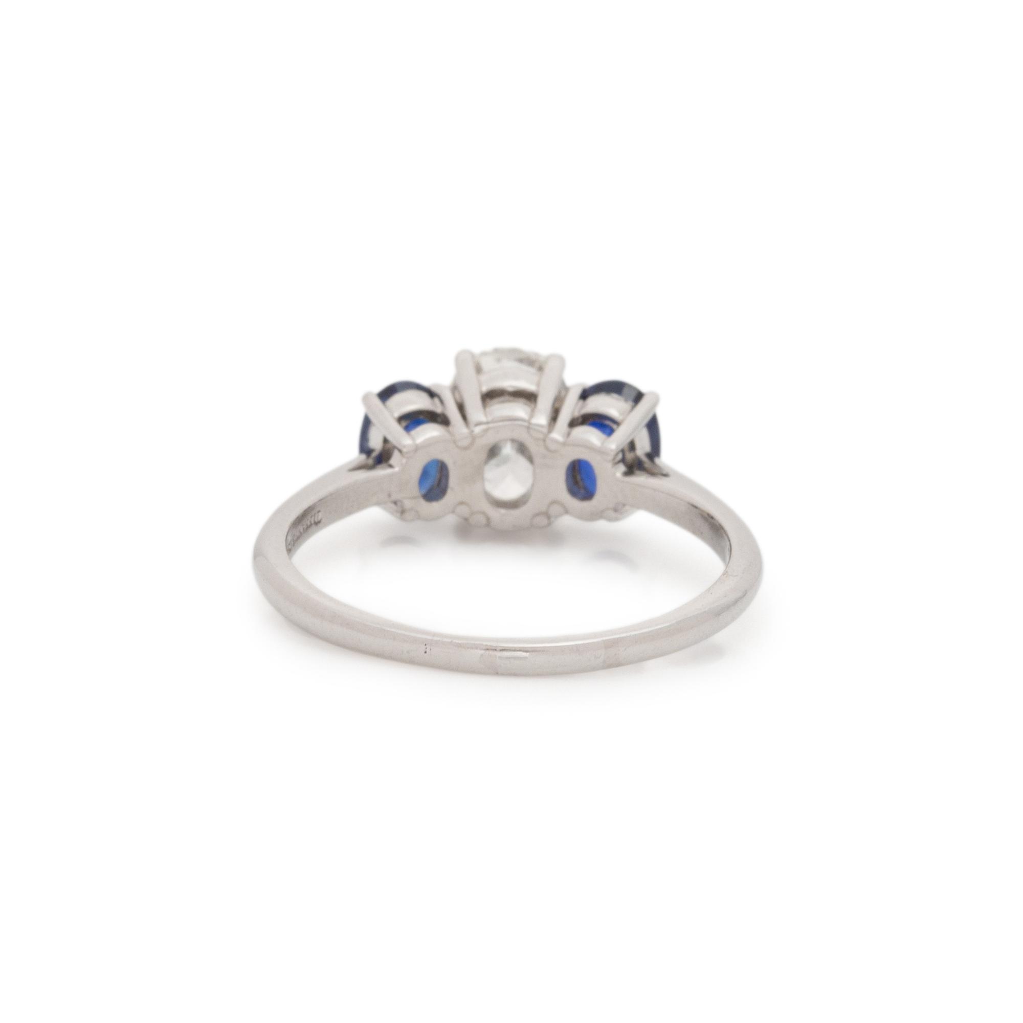 TIFFANY & CO., DIAMOND AND SAPPHIRE RING