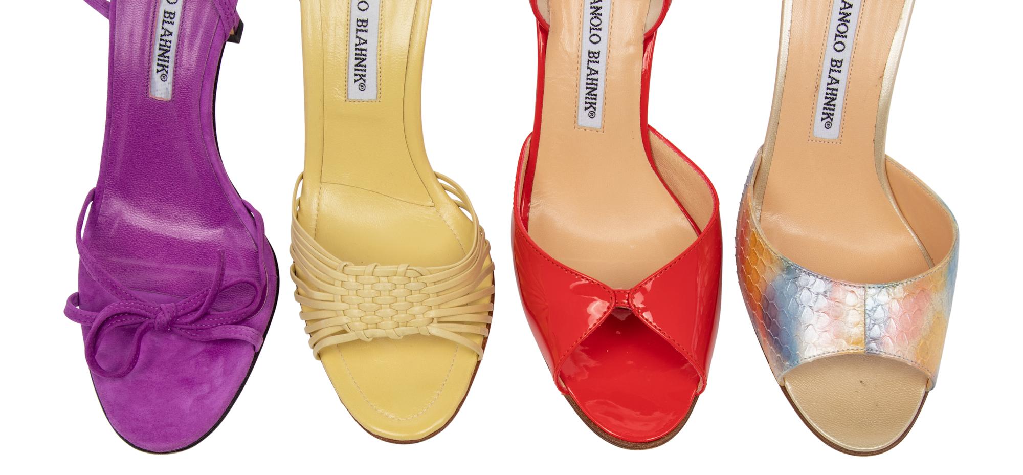 Four Pairs of Manolo Blahnik Shoes