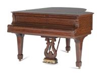 A Steinway and Sons Mahogany Baby Grand Piano