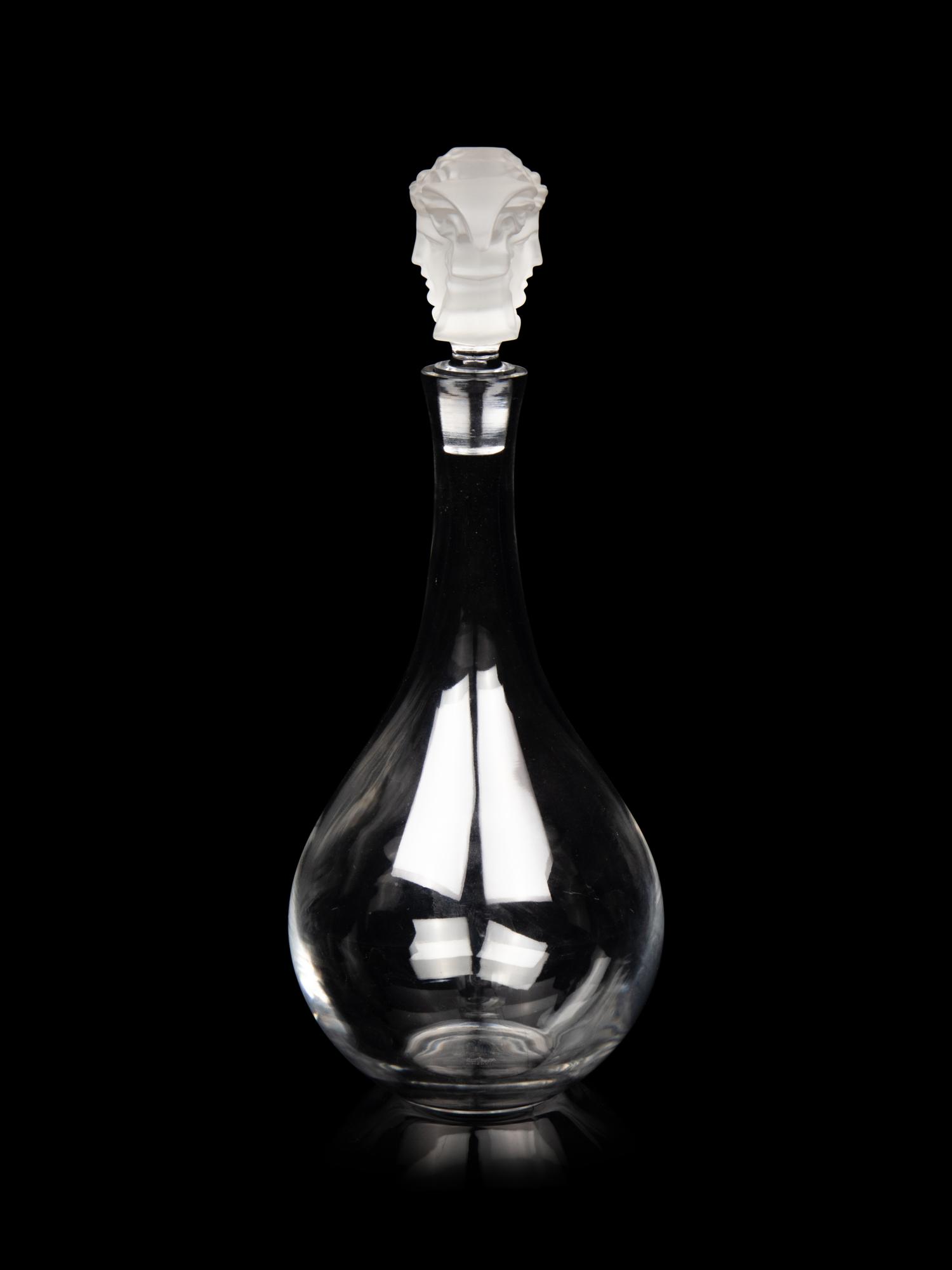 A Versace Medusa Lumiere Glass Decanter
