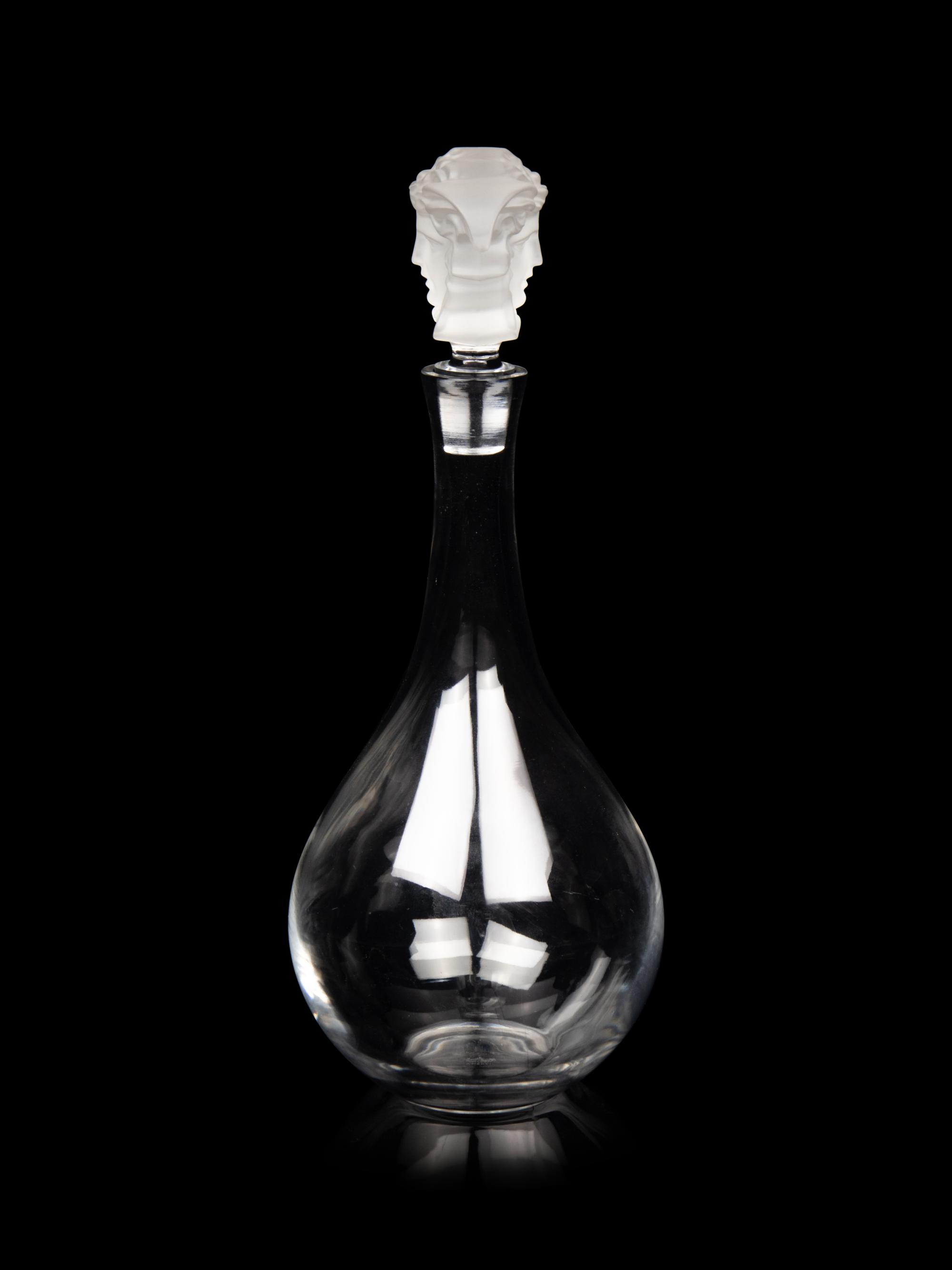 A Versace Medusa Lumiere Glass Decanter