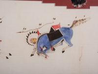 Sioux Painting on Muslin