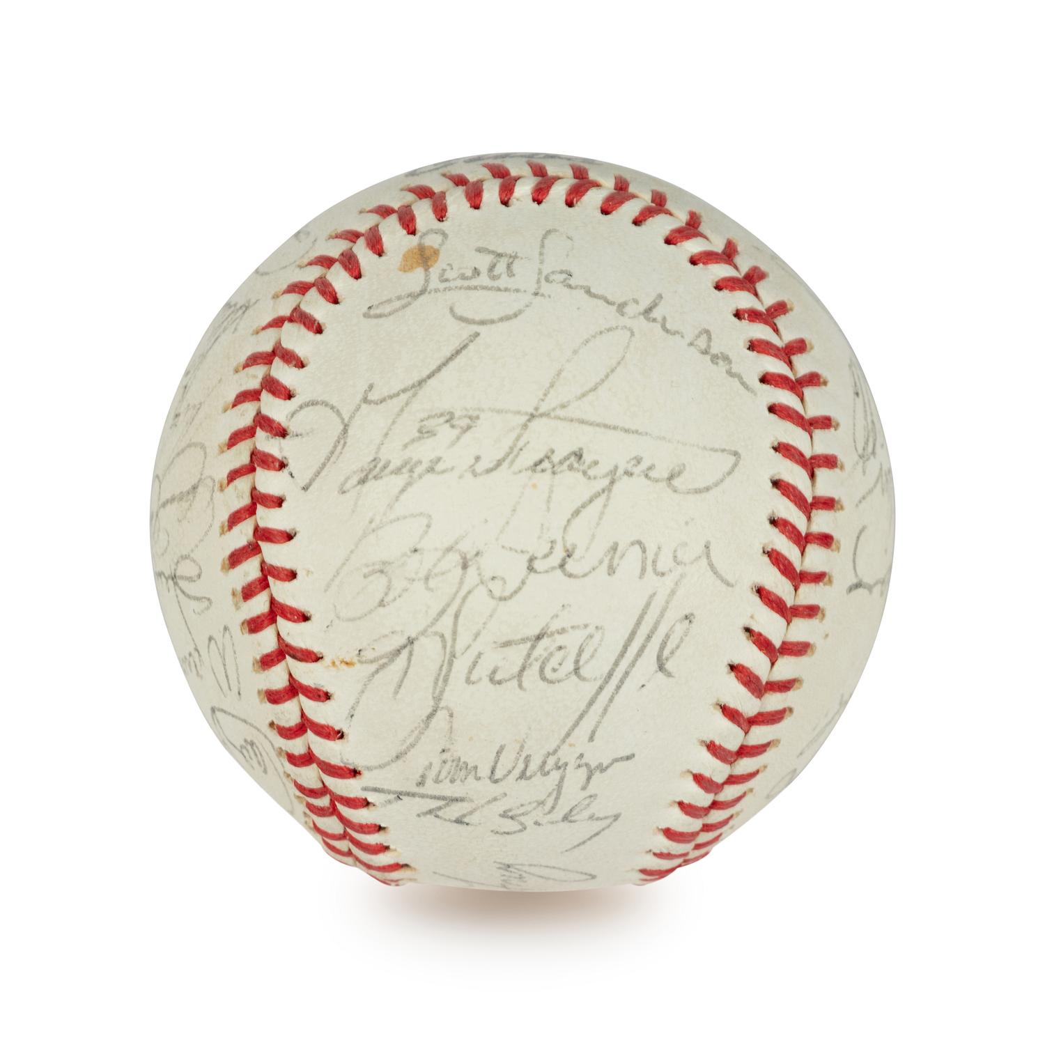 A Group 1984 Chicago Cubs Items (Including Team Signed Autograph Baseball)