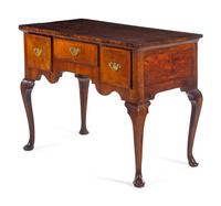 A George II Burl Walnut Dressing Table