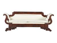 A Late Classical Carved Mahogany Sofa