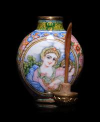 A Chinese Painted Enamel on Copper Snuff Bottle