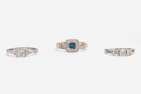 A Group of Ladies Diamond Rings