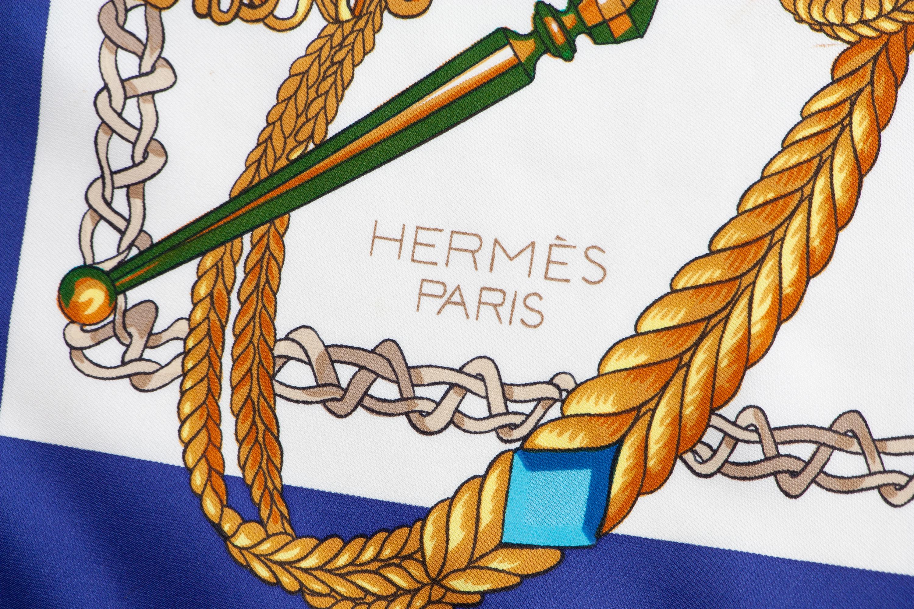 Three Hermès 90cm Silk Scarves
